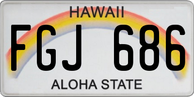 HI license plate FGJ686