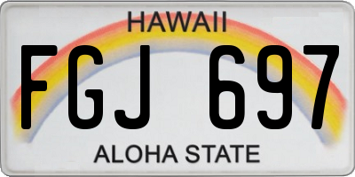 HI license plate FGJ697