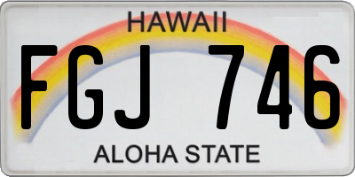 HI license plate FGJ746