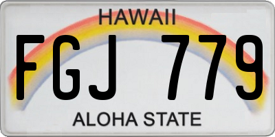 HI license plate FGJ779