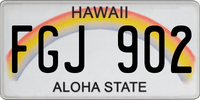 HI license plate FGJ902