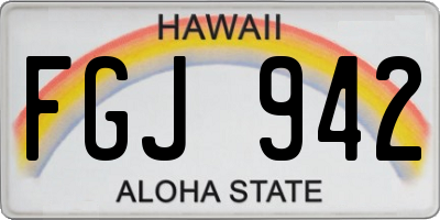 HI license plate FGJ942