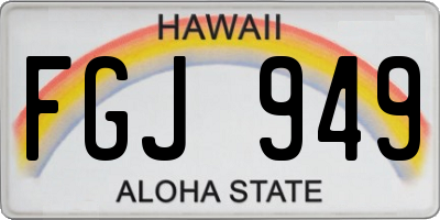 HI license plate FGJ949