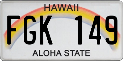 HI license plate FGK149
