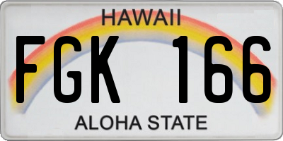 HI license plate FGK166