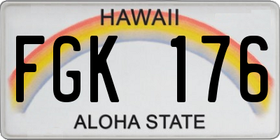 HI license plate FGK176
