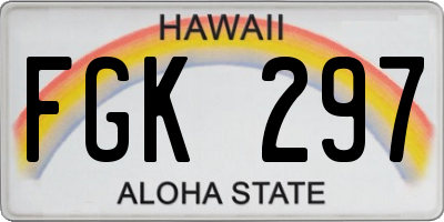 HI license plate FGK297