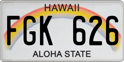 HI license plate FGK626