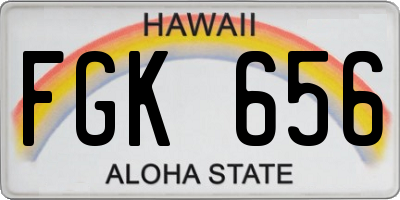 HI license plate FGK656