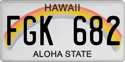 HI license plate FGK682