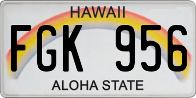 HI license plate FGK956