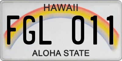 HI license plate FGL011