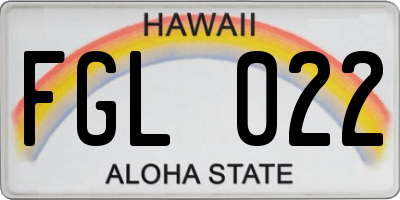 HI license plate FGL022