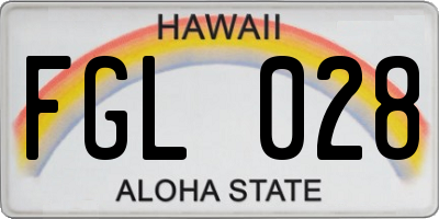 HI license plate FGL028