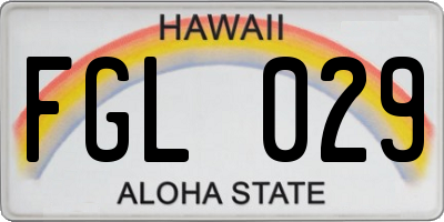 HI license plate FGL029