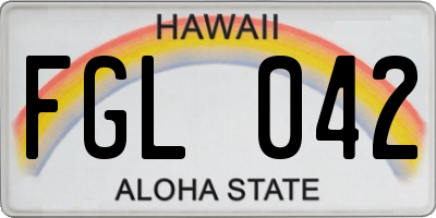 HI license plate FGL042