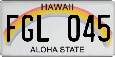 HI license plate FGL045