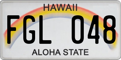 HI license plate FGL048
