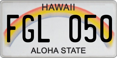 HI license plate FGL050
