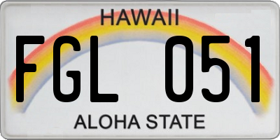 HI license plate FGL051
