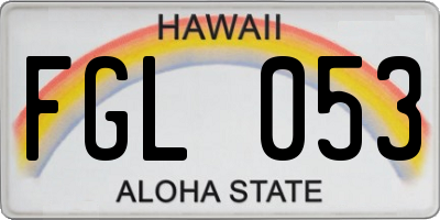 HI license plate FGL053