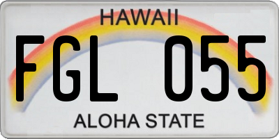 HI license plate FGL055