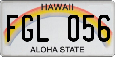 HI license plate FGL056