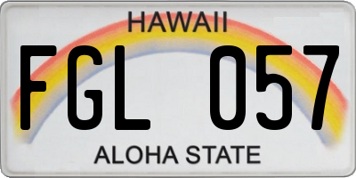 HI license plate FGL057