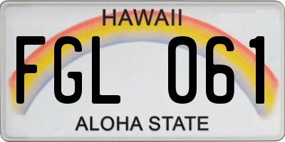 HI license plate FGL061