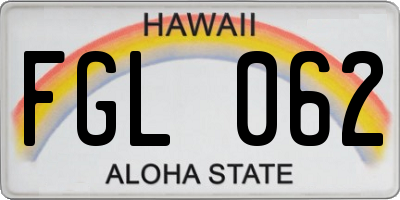 HI license plate FGL062