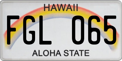 HI license plate FGL065