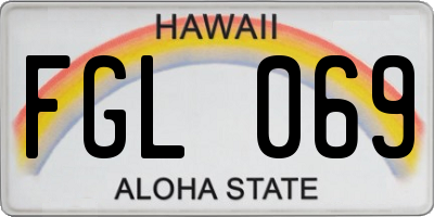 HI license plate FGL069