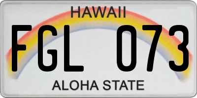 HI license plate FGL073