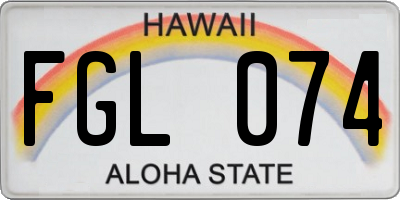 HI license plate FGL074