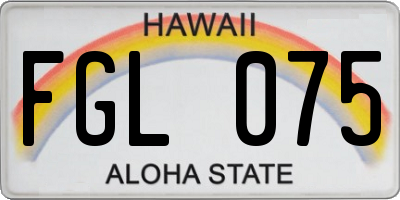 HI license plate FGL075