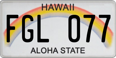 HI license plate FGL077