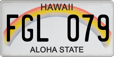 HI license plate FGL079