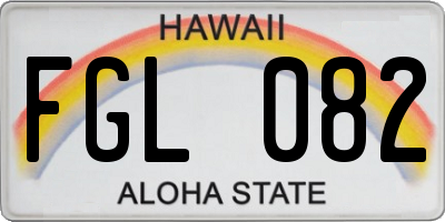 HI license plate FGL082