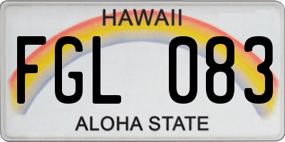HI license plate FGL083
