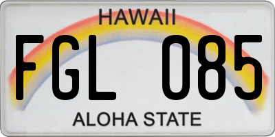 HI license plate FGL085