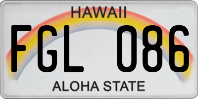 HI license plate FGL086