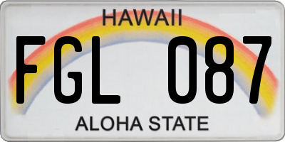HI license plate FGL087