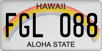 HI license plate FGL088