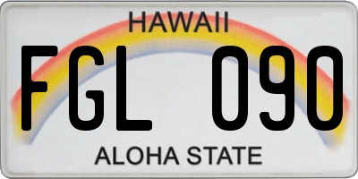 HI license plate FGL090