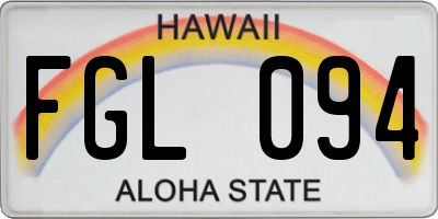 HI license plate FGL094