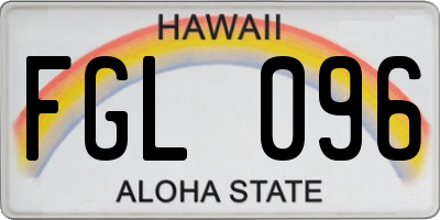 HI license plate FGL096