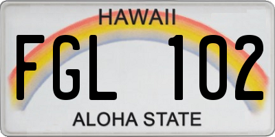 HI license plate FGL102
