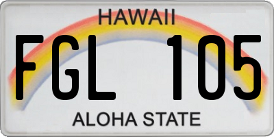 HI license plate FGL105