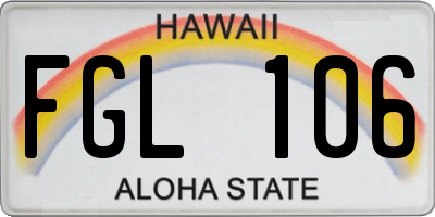 HI license plate FGL106