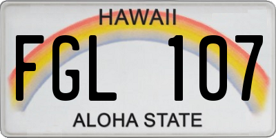 HI license plate FGL107